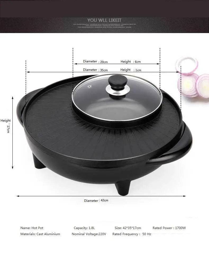 Multifunctional Pot Electric Grill g8central.com