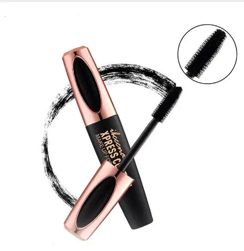 4D Mascara Lengthening Waterproof Eyelashes Eye Mascara Black Volume With Silk Fibers Brush Eyelash Makeup Tool Cosmetics g8central.com