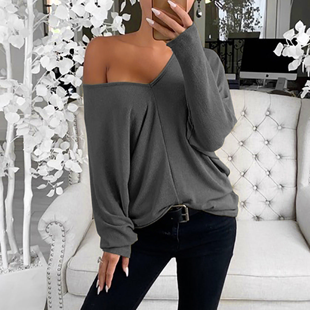 V-Neck Drop Shoulder T-Shirt
