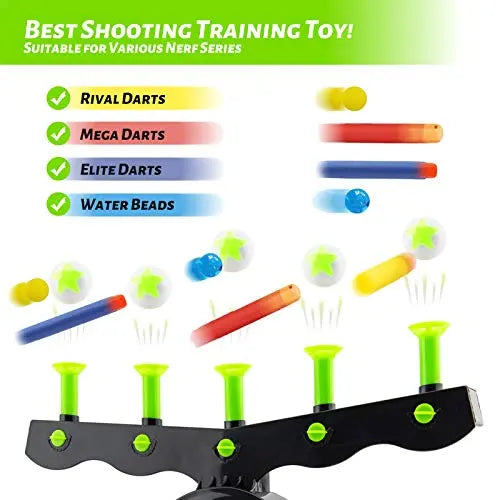 Shooting Targets for Nerf Guns Shooting Game Glow in The Dark Floating Ball Target Practice Toys for Kids Boys Hover Shot 1 Blaster Toy Gun 10 Soft Foam Balls 3 Darts Gift,Amazon Platform Banned G8Central.com