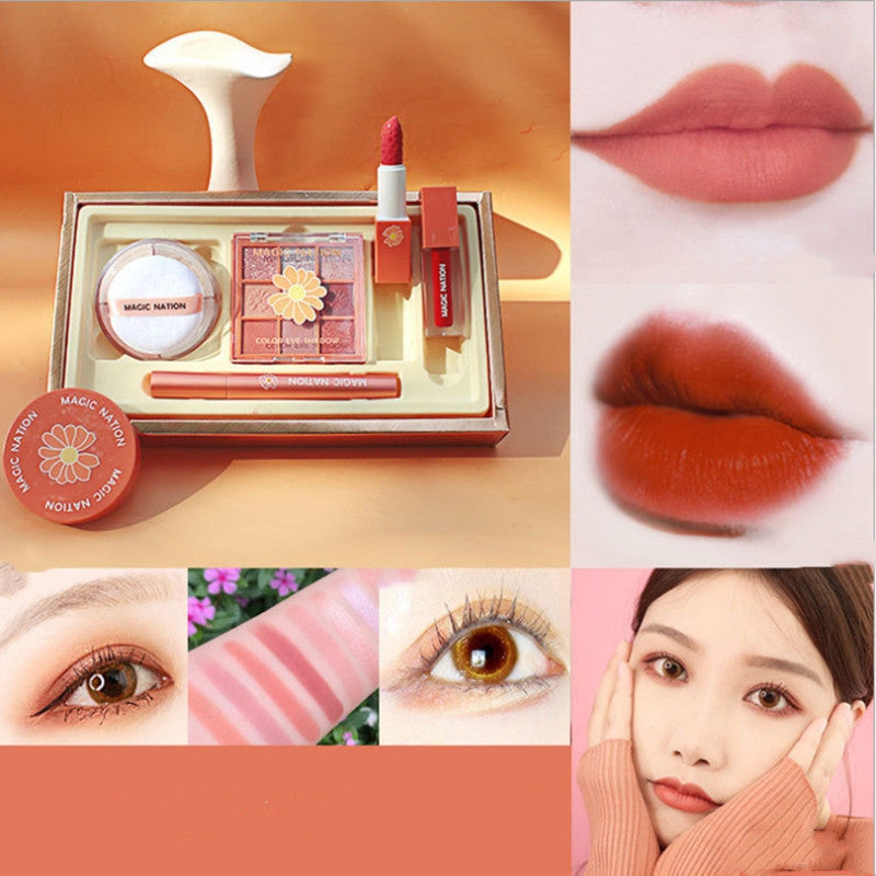 Dream Country Flower Chaoyuexi 5-Piece Makeup Set – Complete Beauty Cosmetic Kit 💄