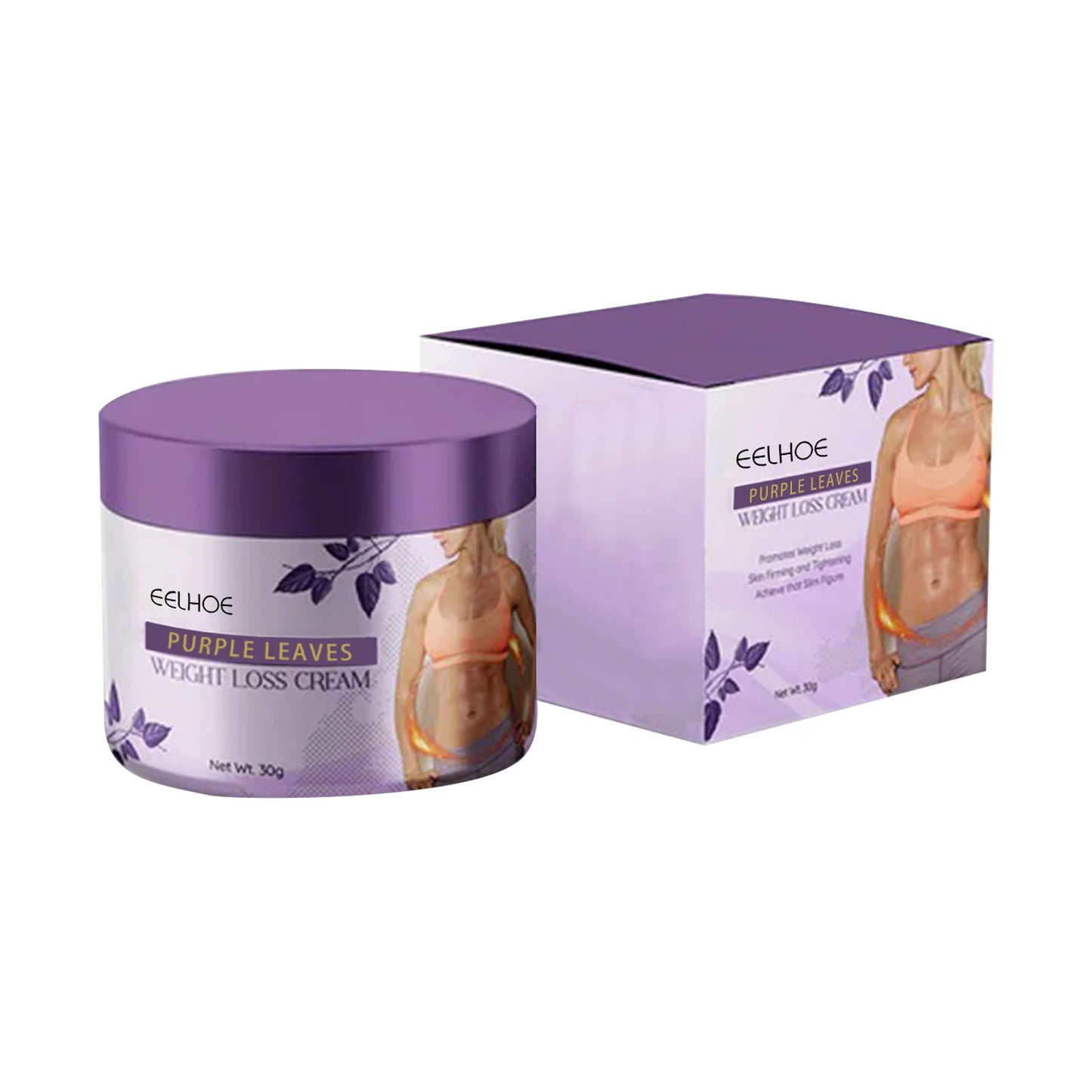 💜🔥 EELHOE Purple Leaves Weight Loss Cream – Slimming, Firming & Waist-Tightening Beauty Body Cream