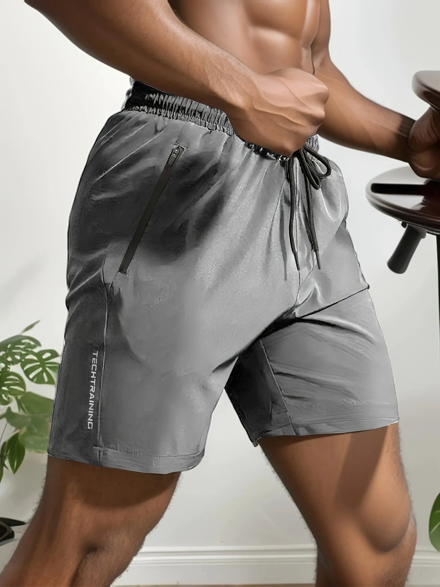 Men's Breathable Letter Print Shorts Dry Outdoor Casual Shorts Beach Shorts Gym Sport Running Squat Fitness Men Short Pants Breathable Drawstring Shorts