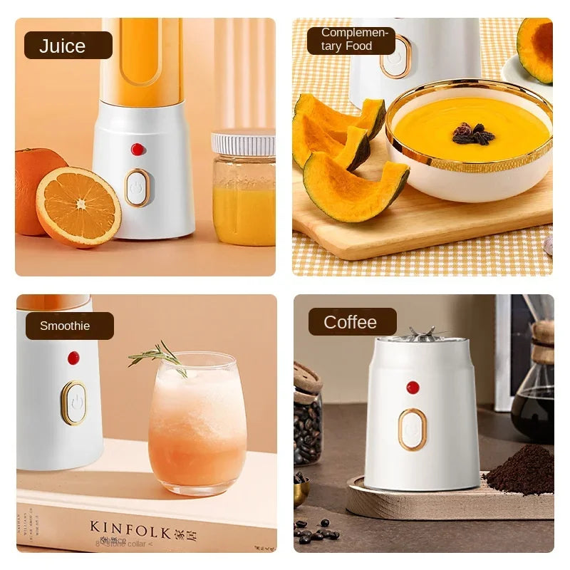 🥤⚡ Portable Kitchen Blender Wireless Electric Fruit Juicer 🍊 | 10-Blade Ice Crushing Mixer Machine ❄️ | USB Rechargeable Mini Food Blender for Home & Travel 🏡🚶♀️