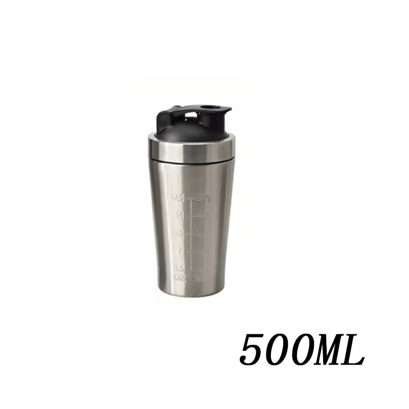 🥤🛡️ Stainless Steel Protein Shaker Bottle – Leakproof Gym Cup
