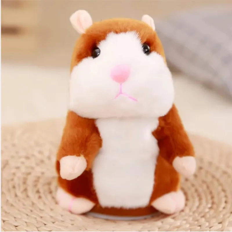 ๐น๐ฌ Cute Electric Talking Hamster Plush Toy โ Interactive Voice-Repeating & Nodding Plush Companion for Kids