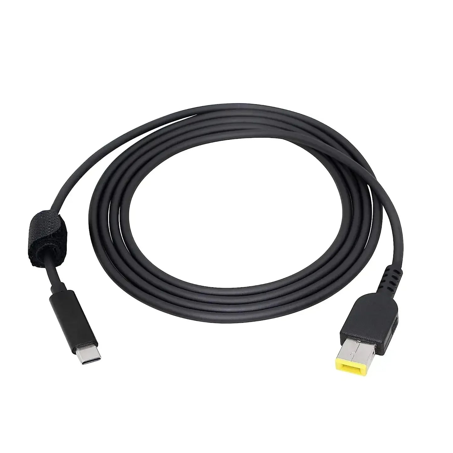 USB‑C to Slim Square Tip PD Charging Cable 100W – Type‑C to Lenovo Yoga/ThinkPad Power Cord Compatible with 65W/90W/100W Laptops