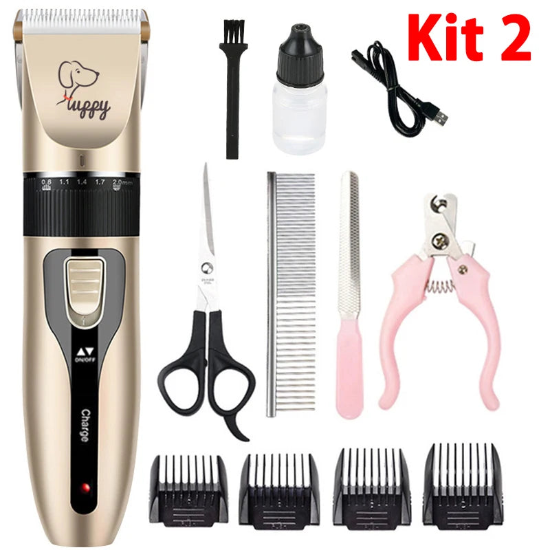 Electric Pet Clipper Grooming Kit – Rechargeable Professional Trimmer for Dogs & Cats