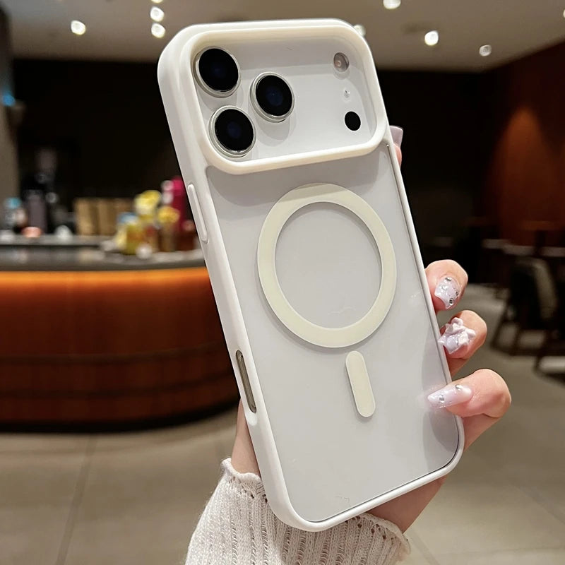 Clear Magnetic MagSafe Case for iPhone 17 / 17 Air / 17 Pro Max 📱 | Shockproof, Slim & Anti-Scratch Candy Color Cover