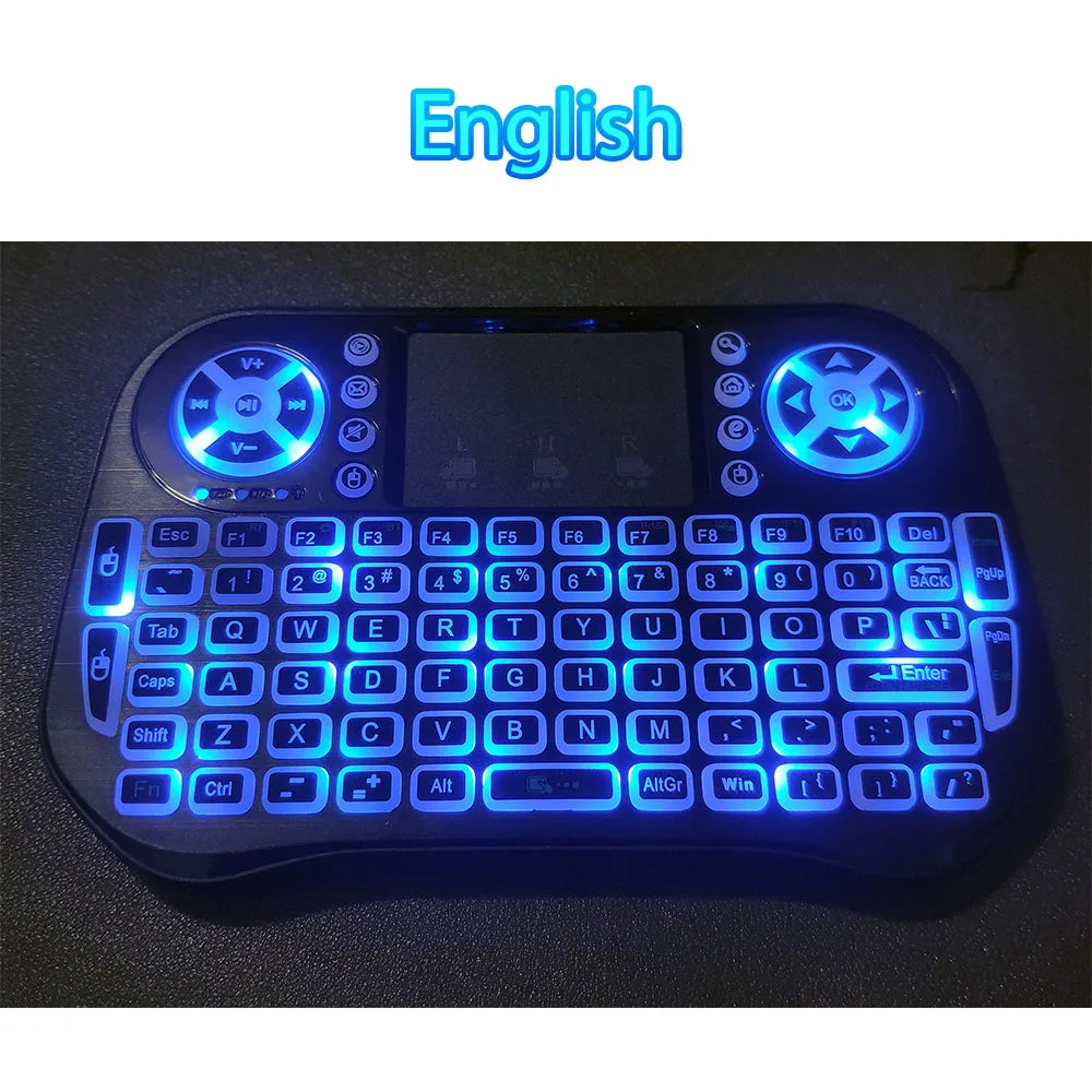 🌈⌨️ i10 / i8 Mini Wireless Keyboard – Dual Mode Air Mouse with Touchpad
