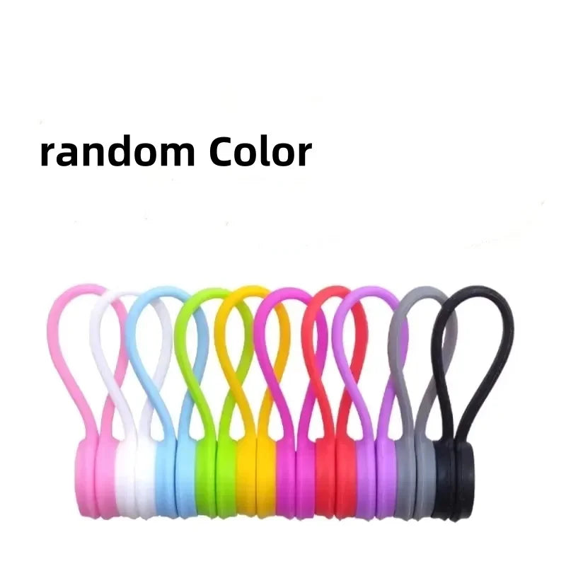 🧲🔌 Silicone Magnetic Cable Ties – Reusable Wire Organizer (1/3/5PCS)