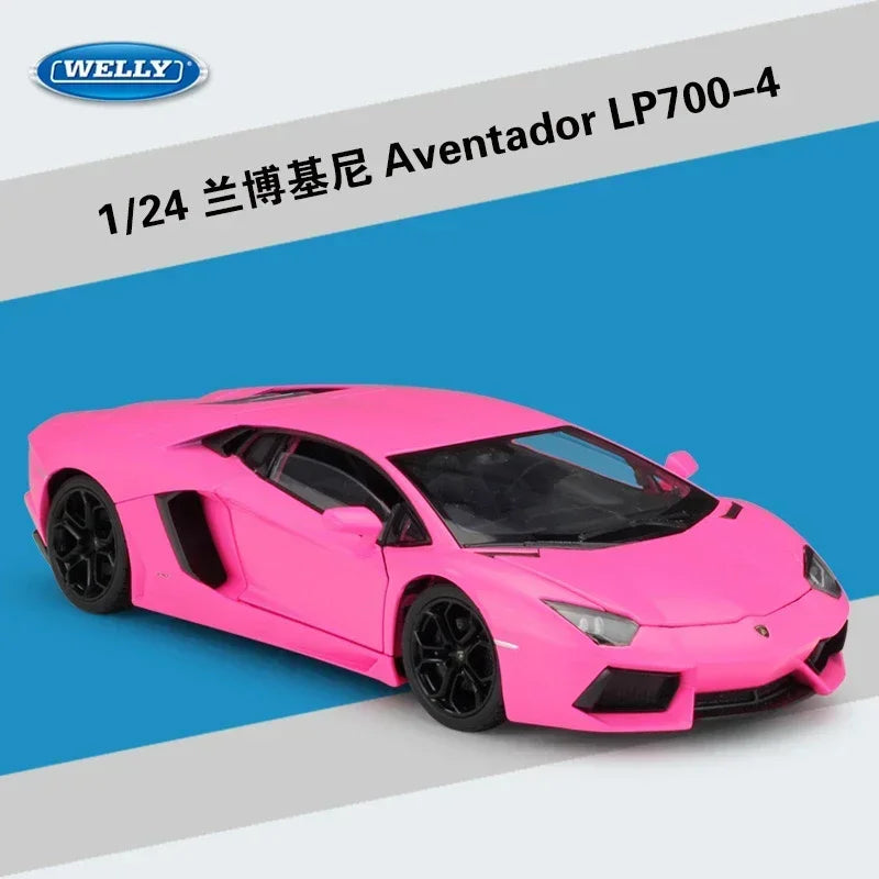 1:24 Lamborghini Aventador LP700-4 Simulation Alloy Car Model - Suitable for Children's Toys and Collections