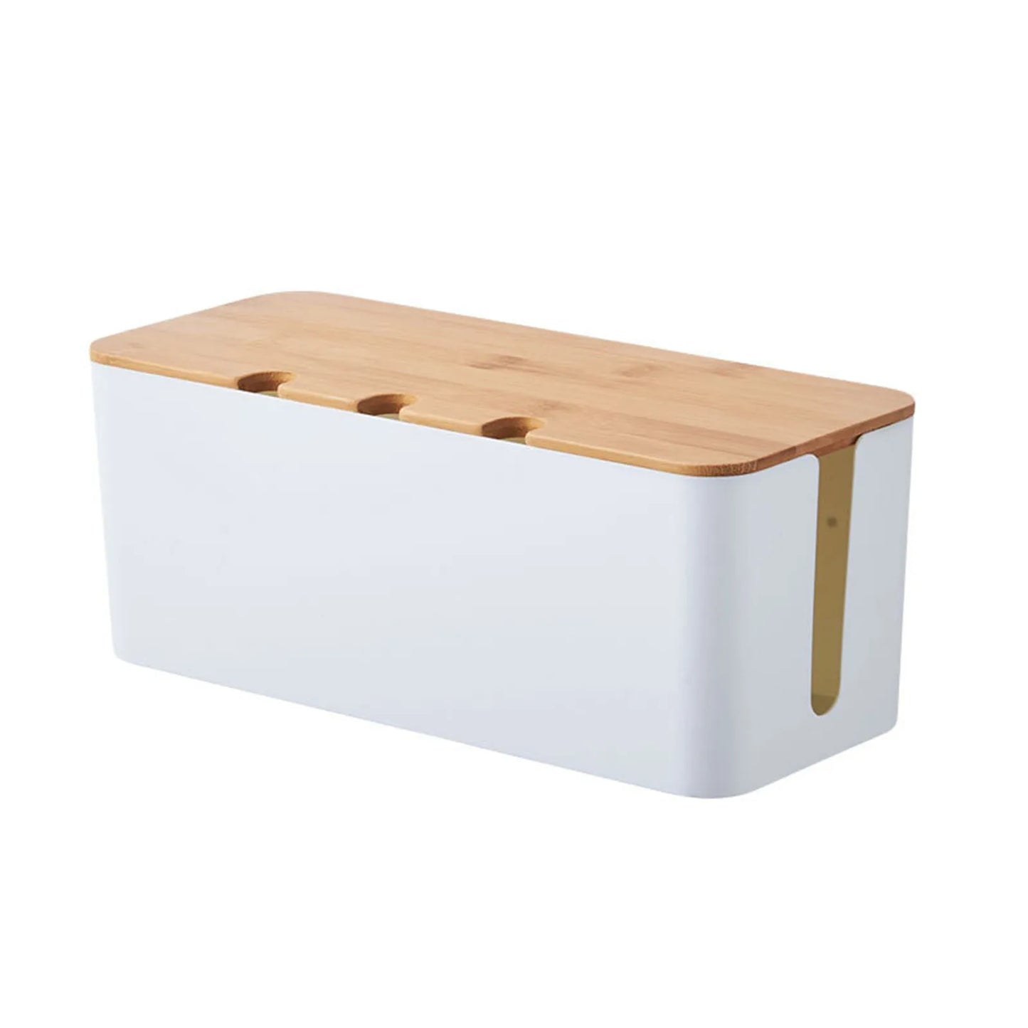 🌿📦 Large Wooden Style Cable Management Box – Power Strip & Wire Cover