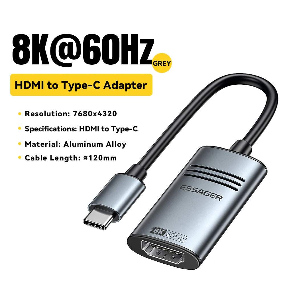 ๐บ๐ Essager HDMI to USB-C Adapter โ 8K@60Hz / 4K@120Hz High-Speed Converter