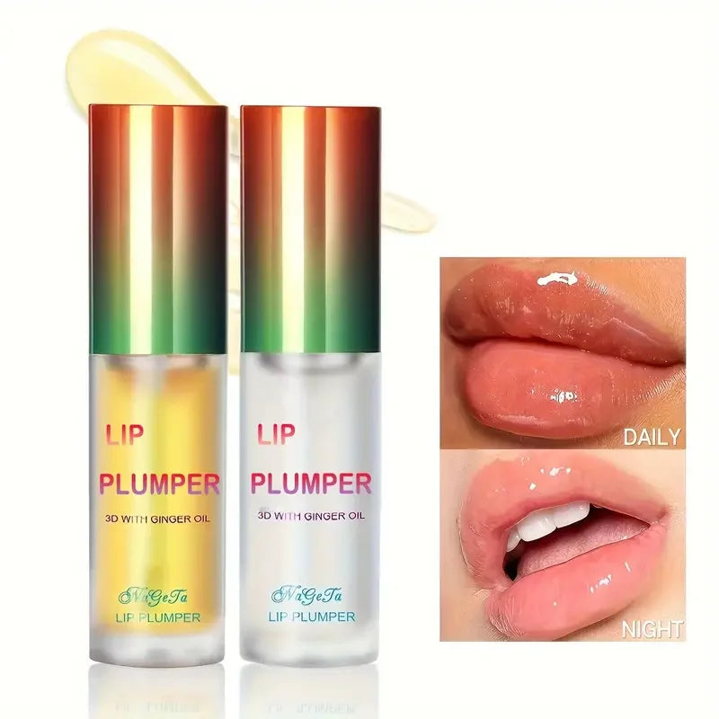 Ginger And Mint Lip Plumper Oil Radiant, Plumping Lip Volumizing Serum for Smoother, Fuller Lips for Youthful and Sexy Look