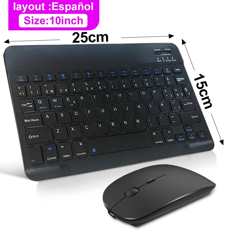 ⌨️📱 Mini Bluetooth Wireless Keyboard – Rechargeable Multi-Language