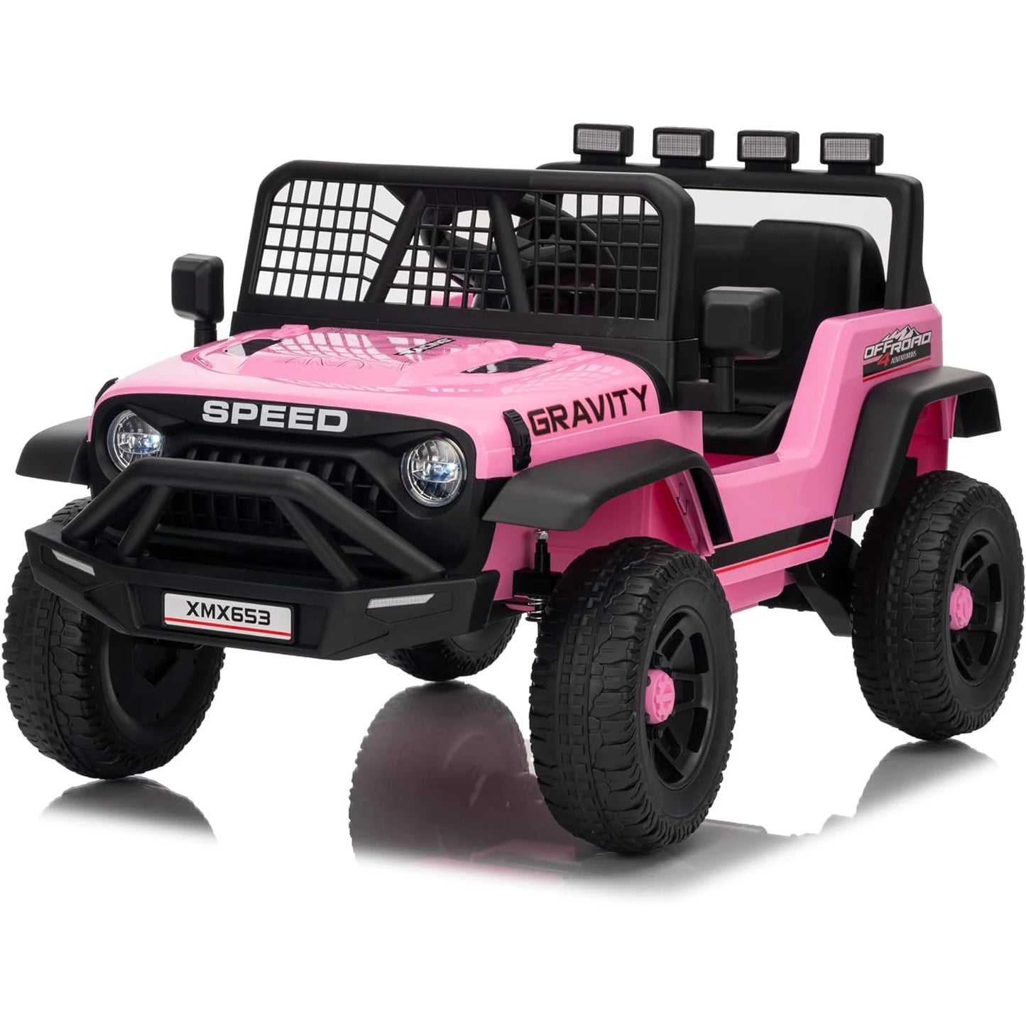 π Electric Ride-On Car for Kids with Remote Control β LED Lights, Bluetooth Music Player, Kids Ride-On Truck Toy for Boys & Girls