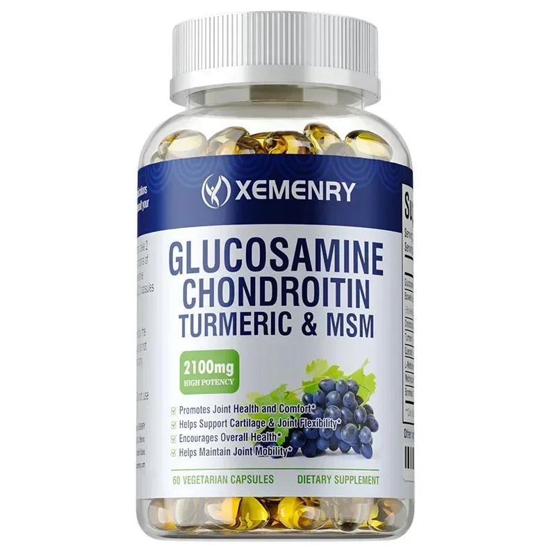 Glucosamine Chondroitin - Supports Healthy Joint Function, Protects Joint Tissue, Relieves Pain, and Improves Mobility