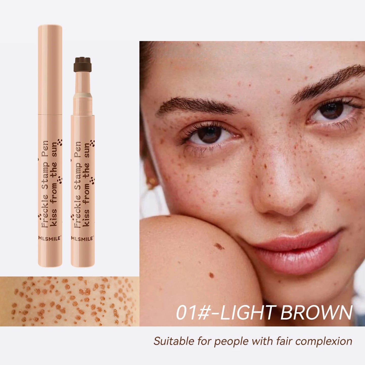 ✨🤎 Freckle Pen Natural Fake Freckles Makeup | Waterproof Freckles Stamp Pen 💫 | Light & Dark Brown Long-Lasting Dot Spot Pen