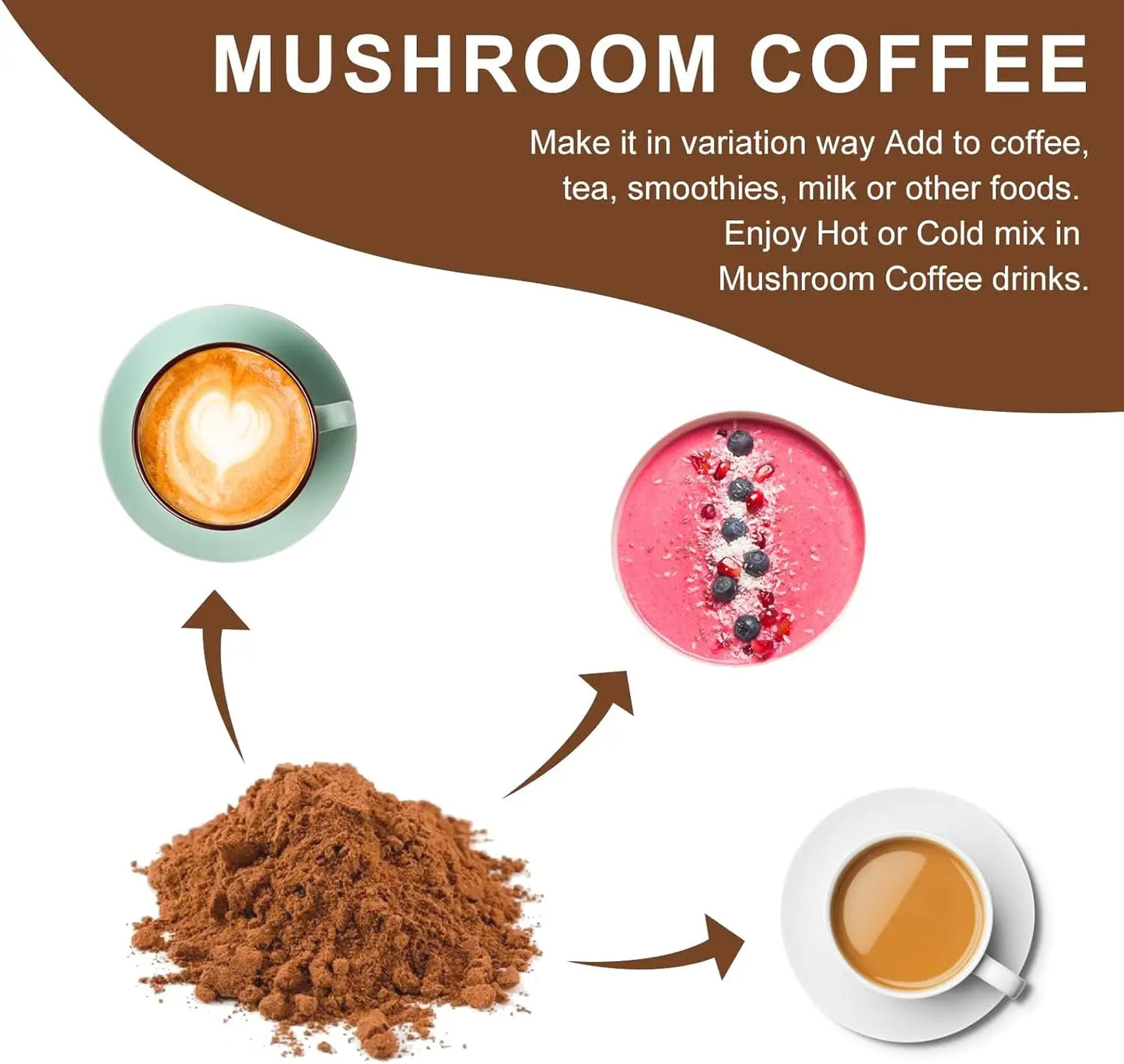  Organic Ground Coffee with Lion's Mane Mushroom and Chaga| Nootropic Mushroom Coffee for Better Focus and Immune Support