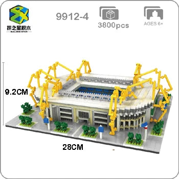 ⚽🏟️ Barcelona Soccer Stadium Micro Blocks – Mini Brick Football Field Architecture Building Set for Adults & Fans