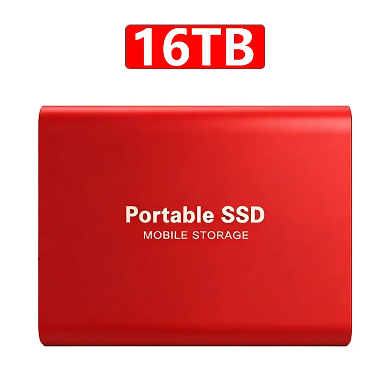🚀 Portable SSD 1TB–16TB External Hard Drive – USB 3.1 Type-C High-Speed Solid State Drive for Phone, Laptop & Mac 💾⚡