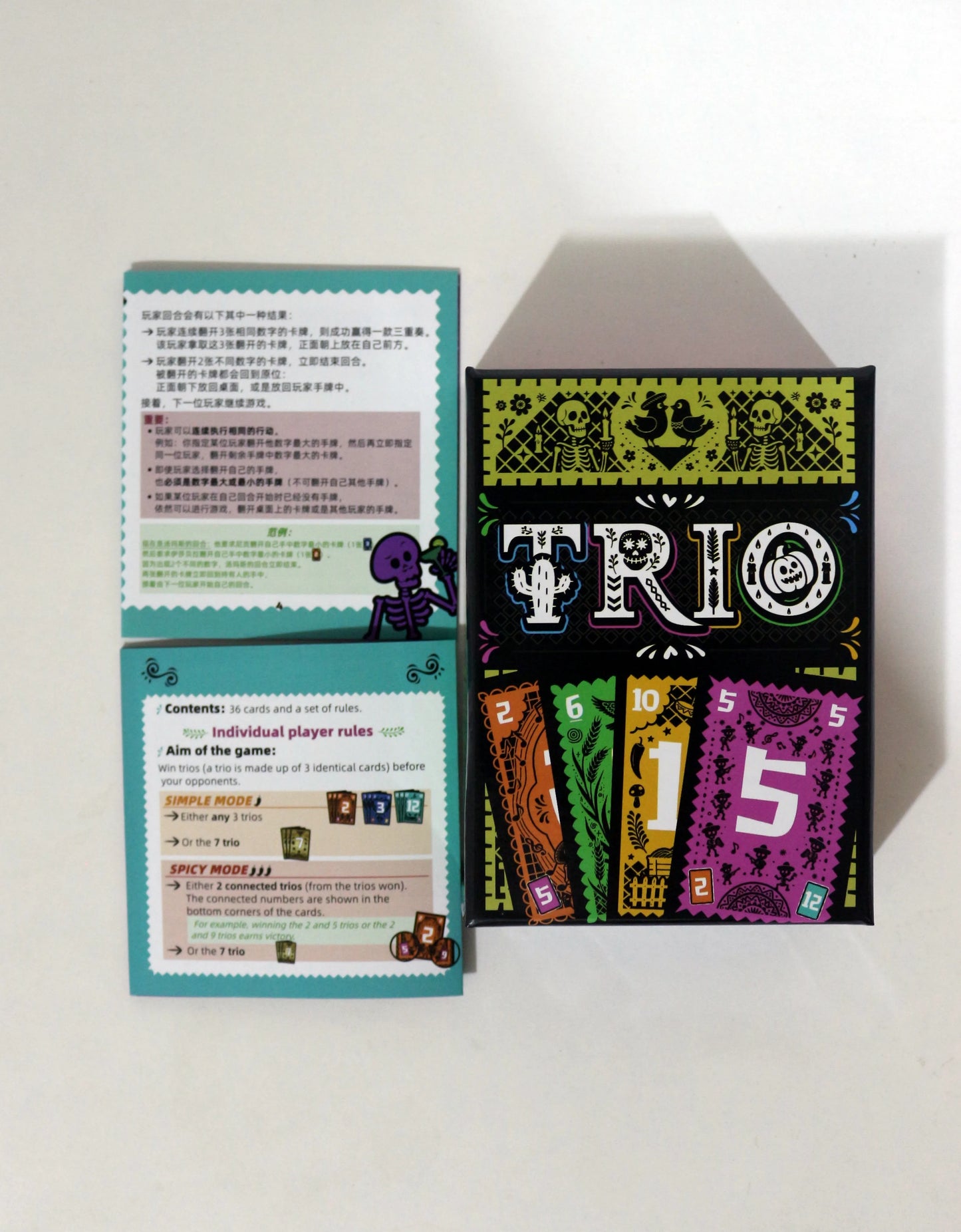 Trio, Family Game, Card Game, on the Recommendation List 2024 Game of the Year, 3-6 Players, from 8+ Years, 15 Minutes