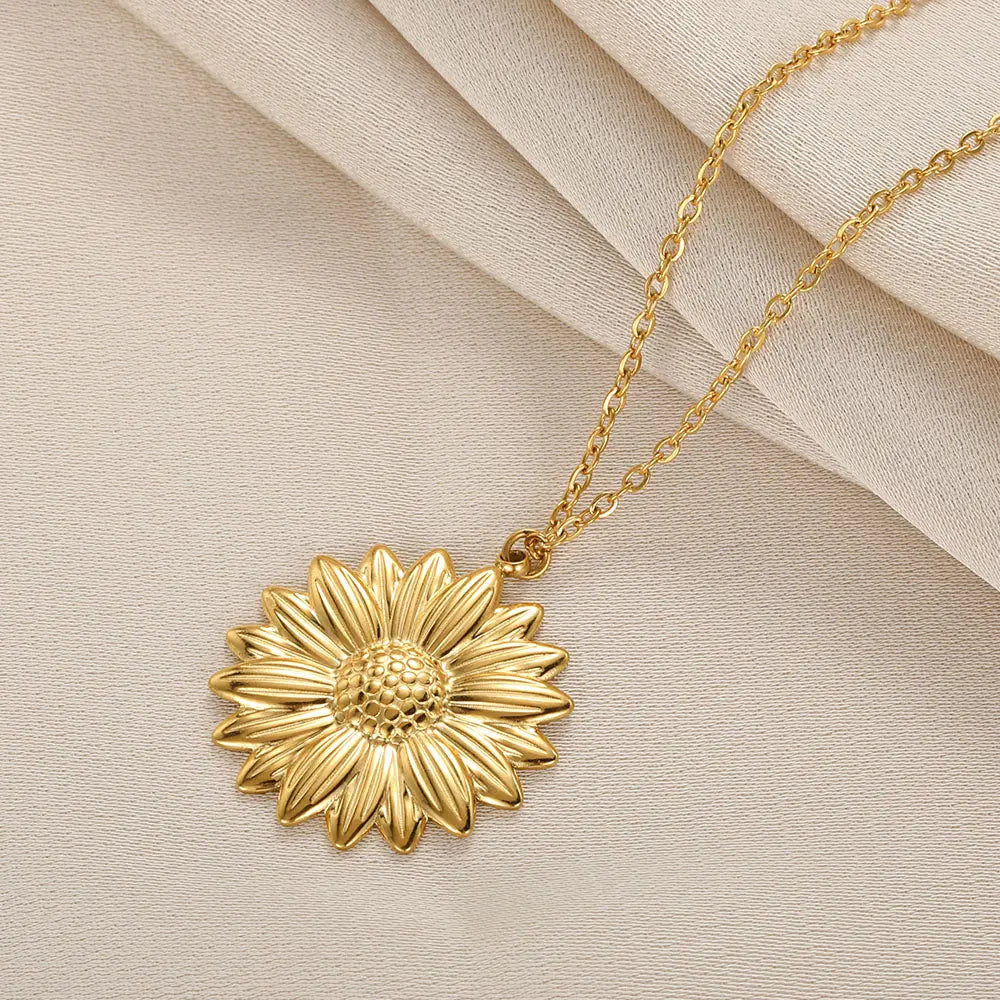 🌻✨ You Are My Sunshine Open Locket Sunflower Necklace 💛 | Boho Pendant Jewelry 🌞 | Best Friendship BFF Letter Necklace 💌 G8Central.com