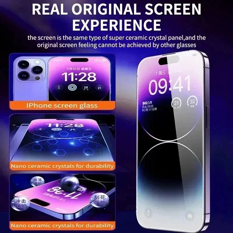 5PCS 8K HD Tempered Glass Screen Protector โ Auto Dust Removal