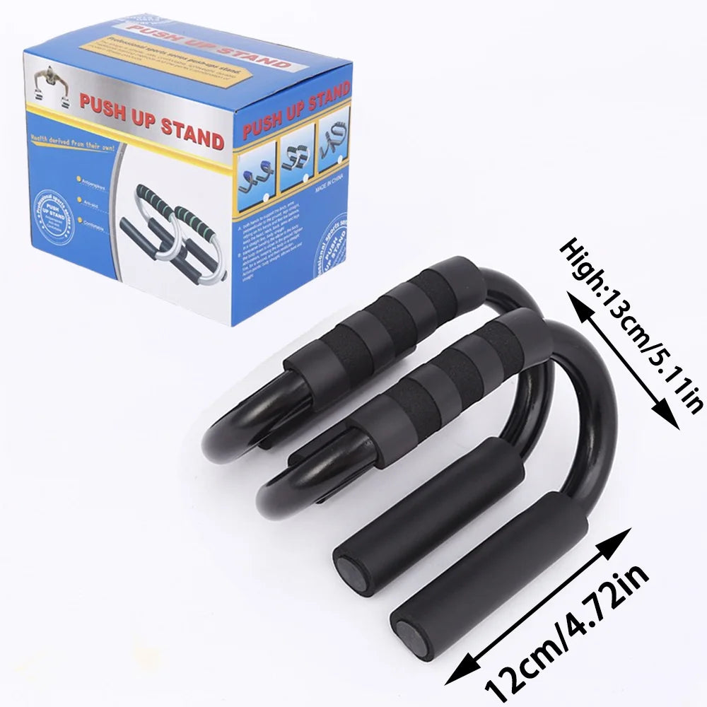 S-Type Push Up Bars – Anti-Skid Foam Handle & Thickened Steel Home Fitness Equipment💪🔥