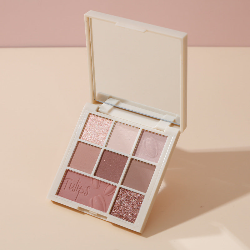 Cowherd 8 Colors Eyeshadow Palette – Tulip Sequins Glitter Eye Makeup ✨