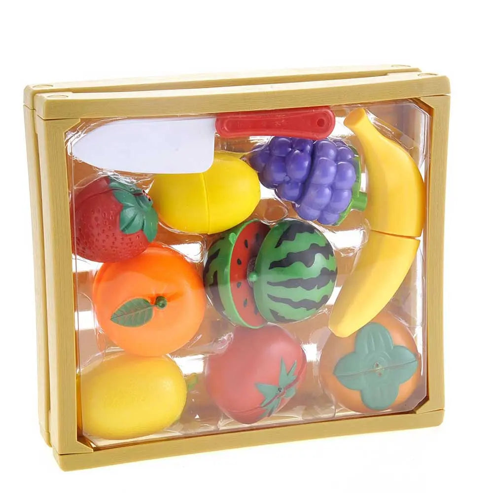 Kitchen Cutting Fruits Crate Pretend Food Play Set G8Central