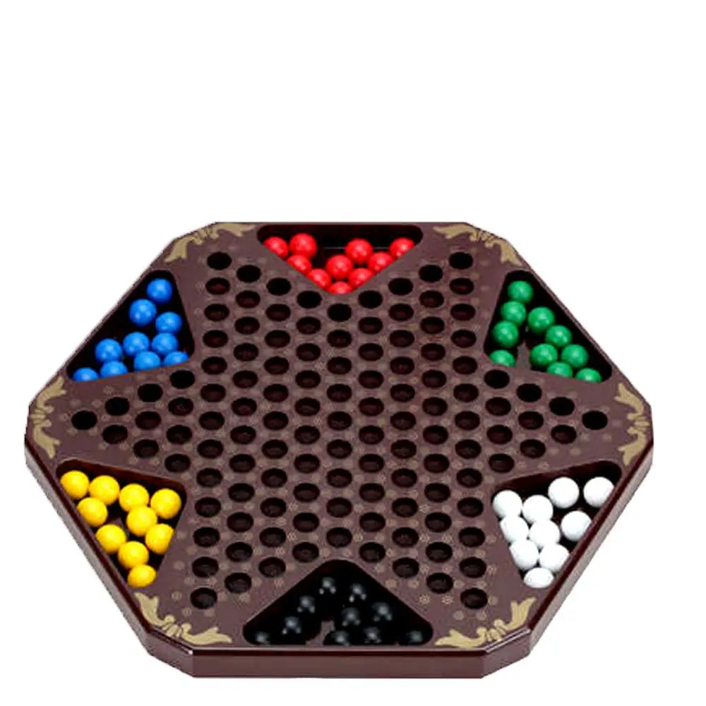 Hexagon Wooden Chinese Checkers G8Central