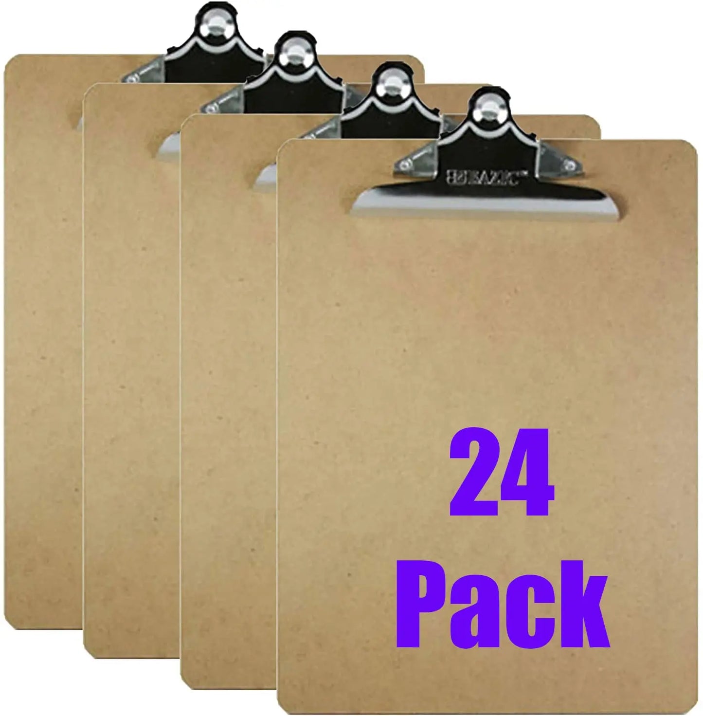 Clipboards Wood Hardboard Standard Size w/Sturdy Spring Clip, 12.5" x 9" G8Central