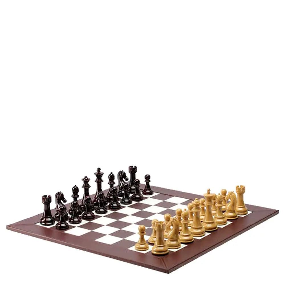 Chess Set Deluxe with Leatherette Chessboards | 21-inch G8Central