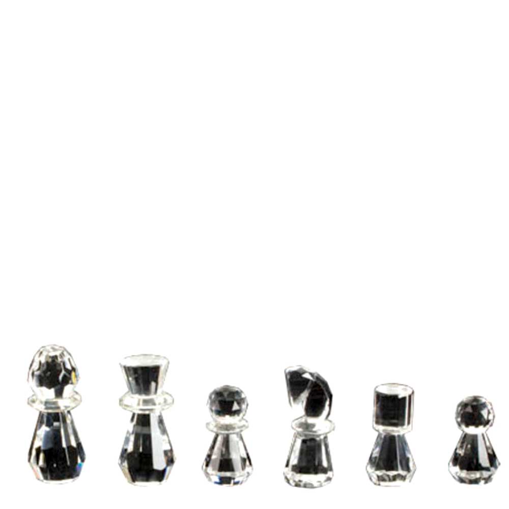 Crystal Chess Set 11.5x11.5 inches Glass Board