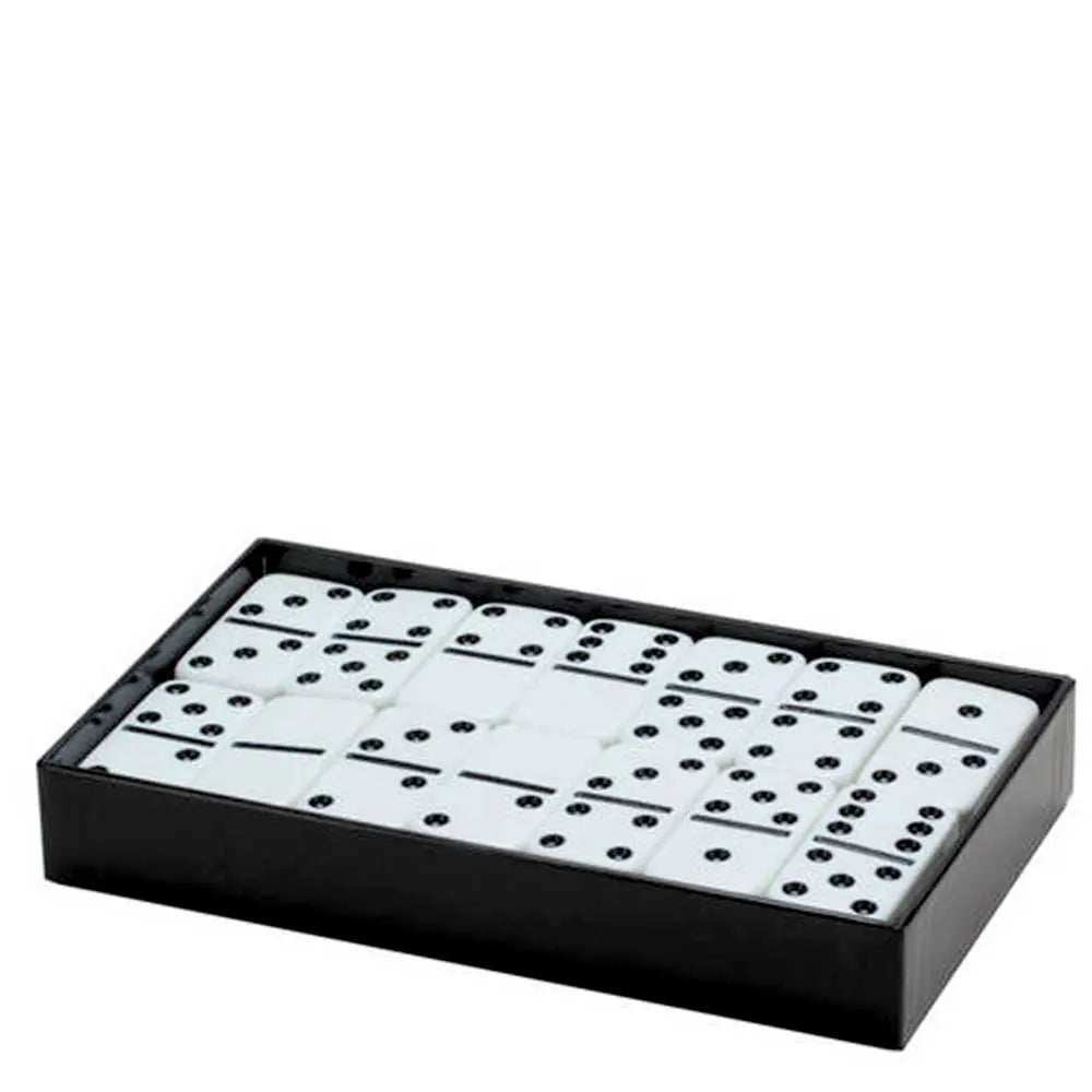 Double 6 White Jumbo Dominoes Set in Cardboard Box G8Central