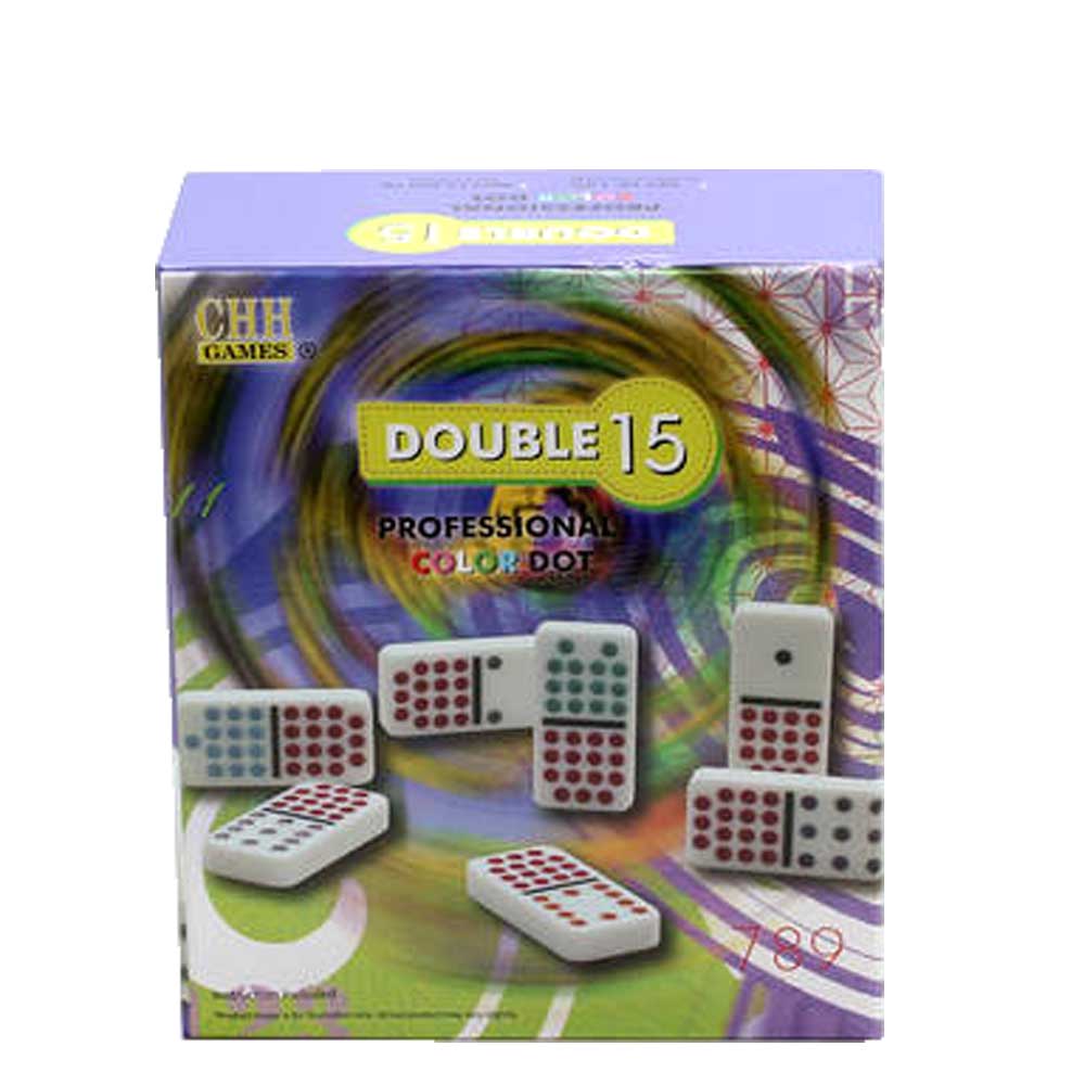 Double 15 Professional COLOR DOT Dominoes 🎲✨ – 136 Tiles Set