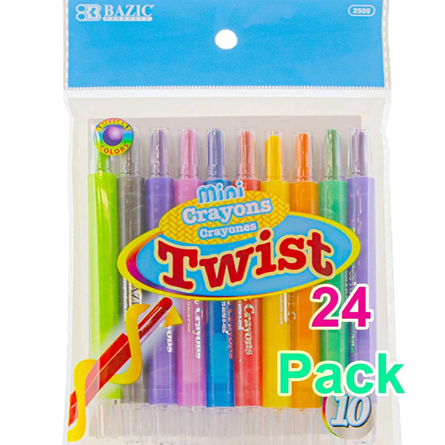 Mini Propelling Crayons Coloring Set 10-Color G8Central