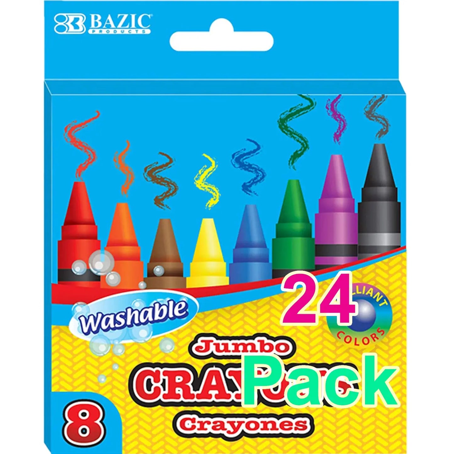 Premium Jumbo Crayons Coloring Set, 8 Color Washable G8Central