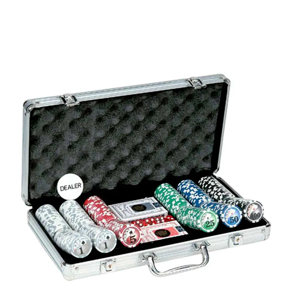 300 PC Big Number Poker Set In Aluminum Case G8Central