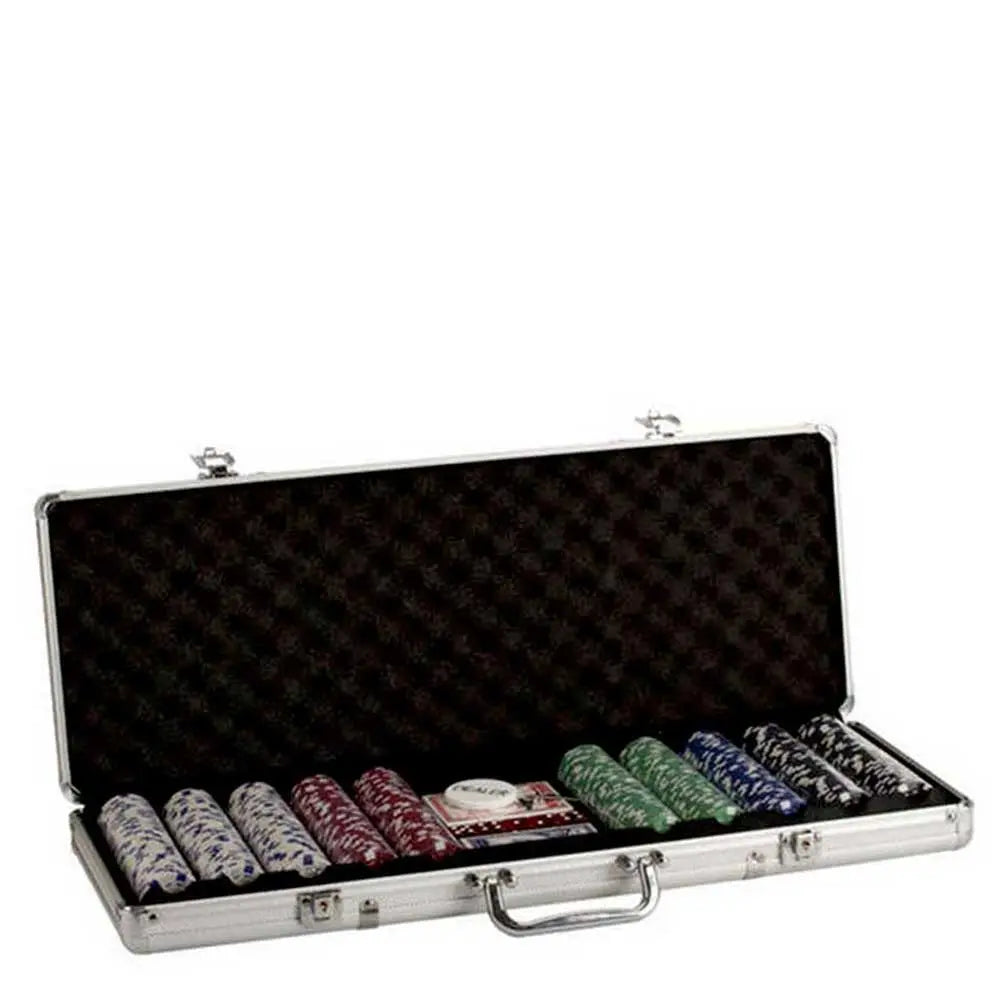 🎲500 Dice-Style 11.5g Poker Chip Set with Aluminum Case – Complete Casino Set G8Central