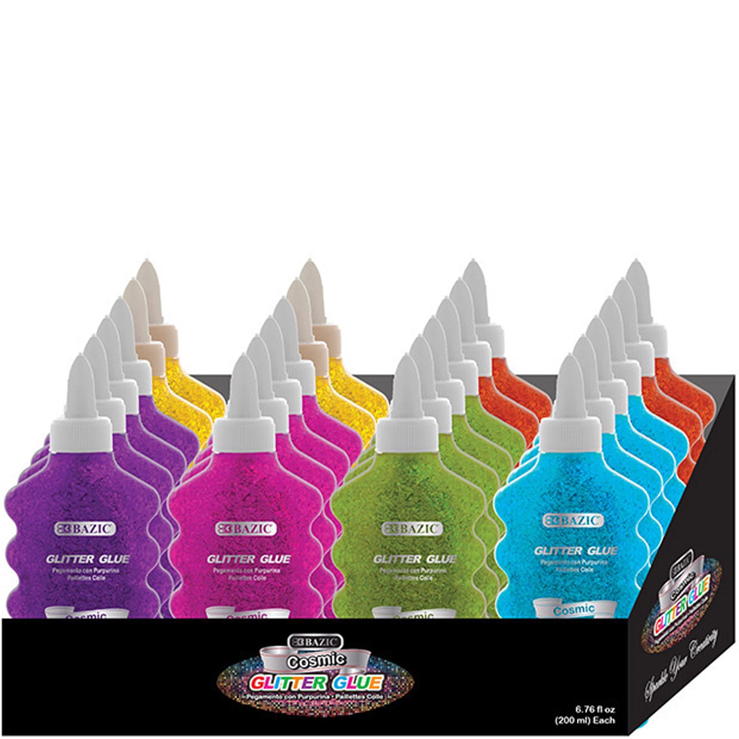 Glow in The Dark Glitter GlueWashable Sparkle Shimmer Slime Colors - 5 fl oz (147ml)3-Pack - G8 Central