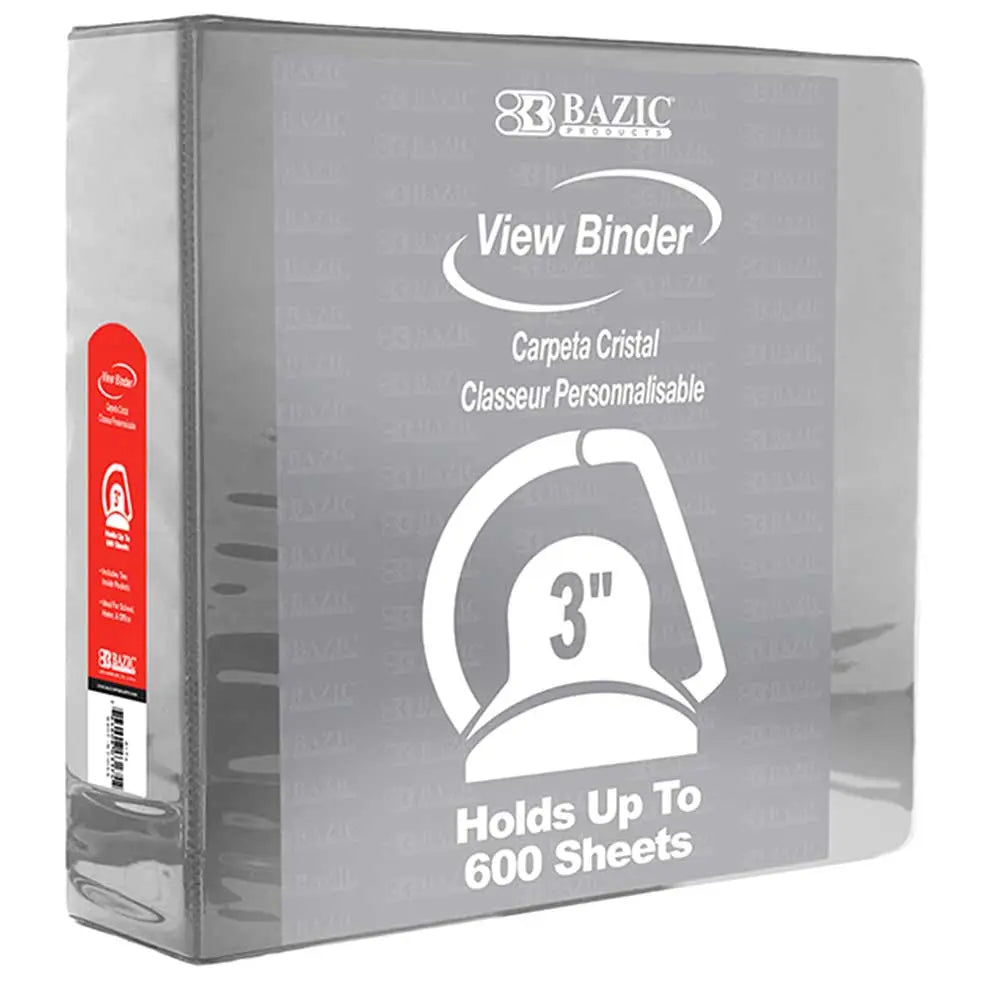 BINDER 3” View Slant D Ring Binder 600 Sheets G8Central