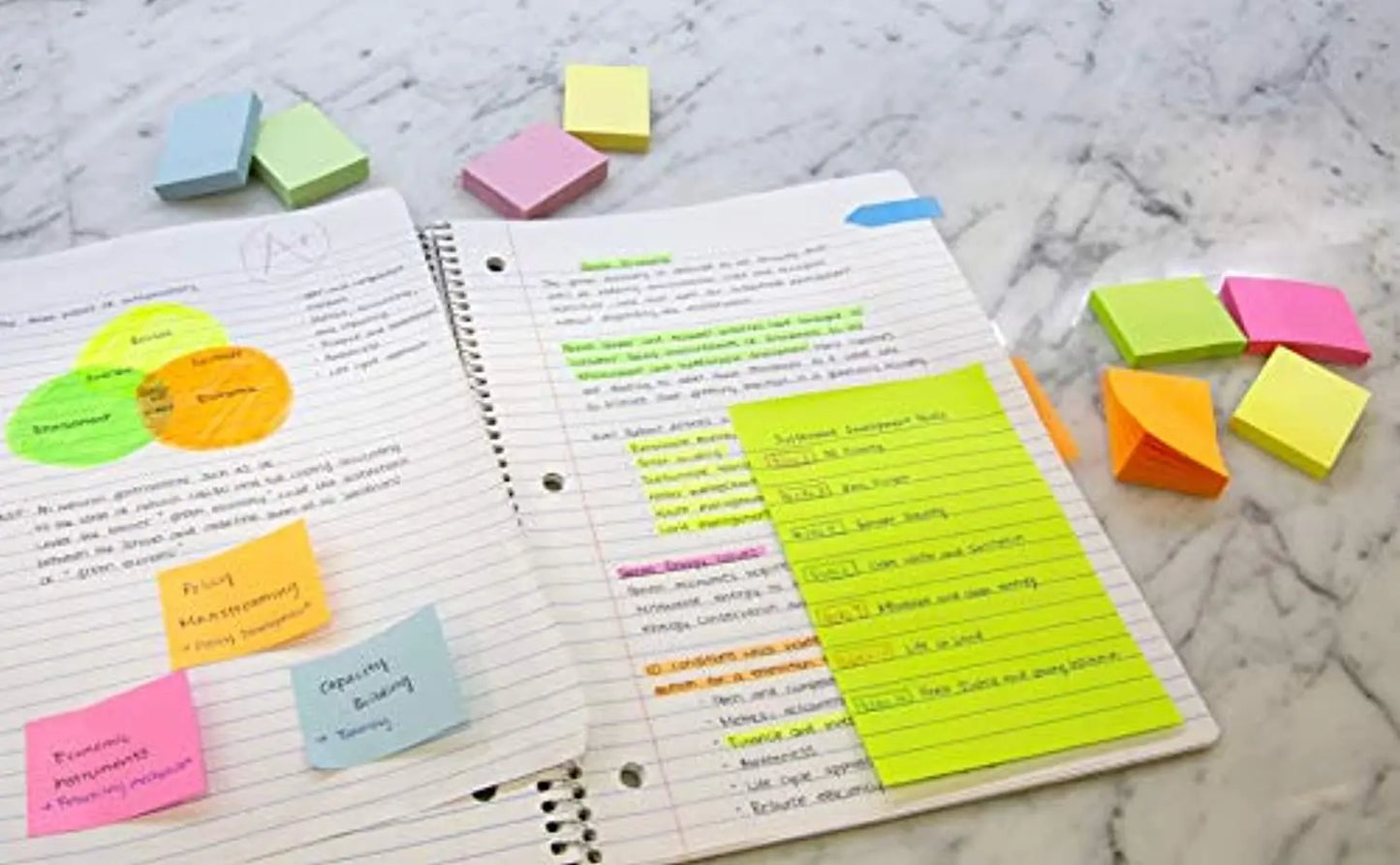 Stick On Notes 100 Ct. 1.5" X 2" (4/Pack).
