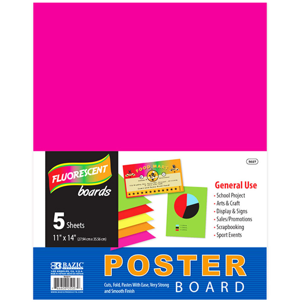 BAZIC Trifold Presentation Board 36 X 48 Assorted Color, Tri-Fold  Corrugated Poster Boards, Cardboard for Display Boards Science Fair Art  Project