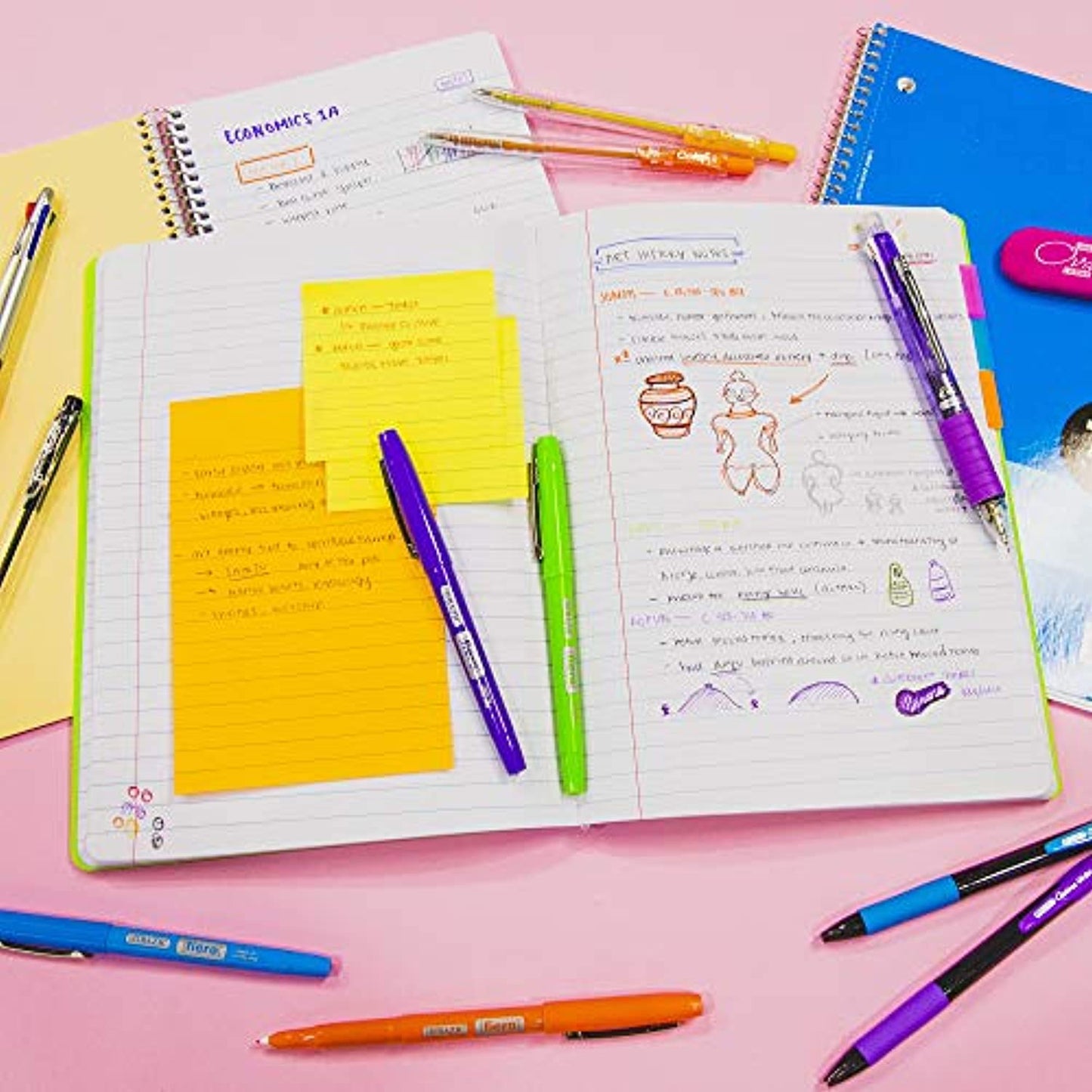 BAZIC College Ruled 70 Sheets Poly Cover Composition Book, Elegant Comp Books Writing Journal Notebook with Lined Paper, Home School Office Supplies for Student Class Schedule, 48-Pack.