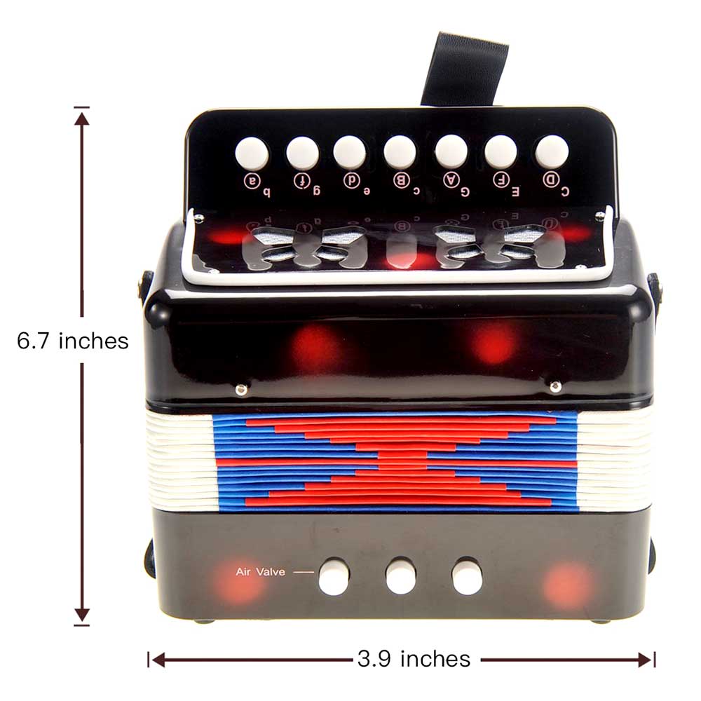 Accordion Musical Instrument for Children | Black