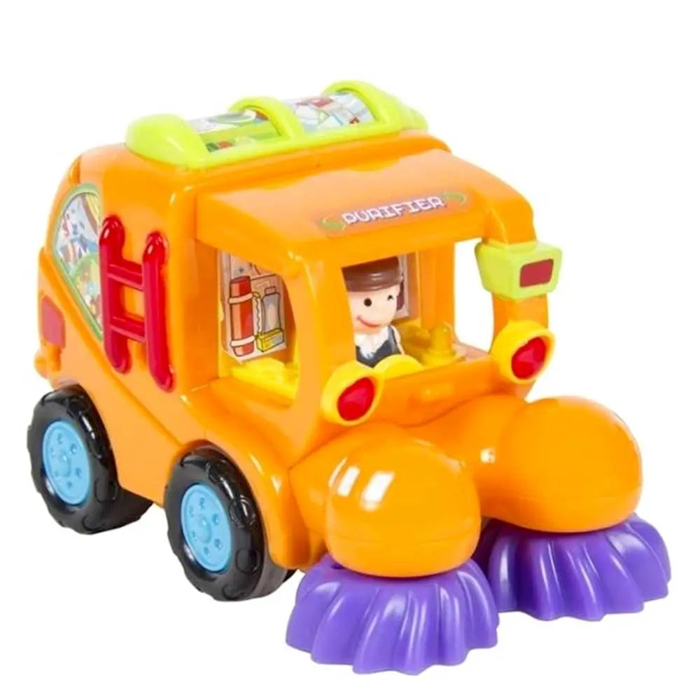 Push And Go Friction Powered Trucks (Cement Mixer, Sweeper, And Harvester) G8Central