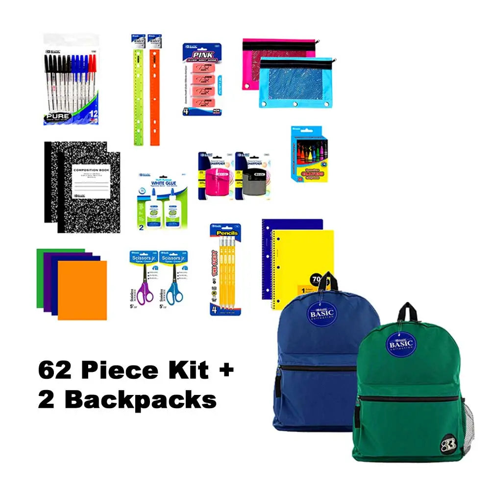Back To School Bundle Kit For Kids | 62 Piece G8Central